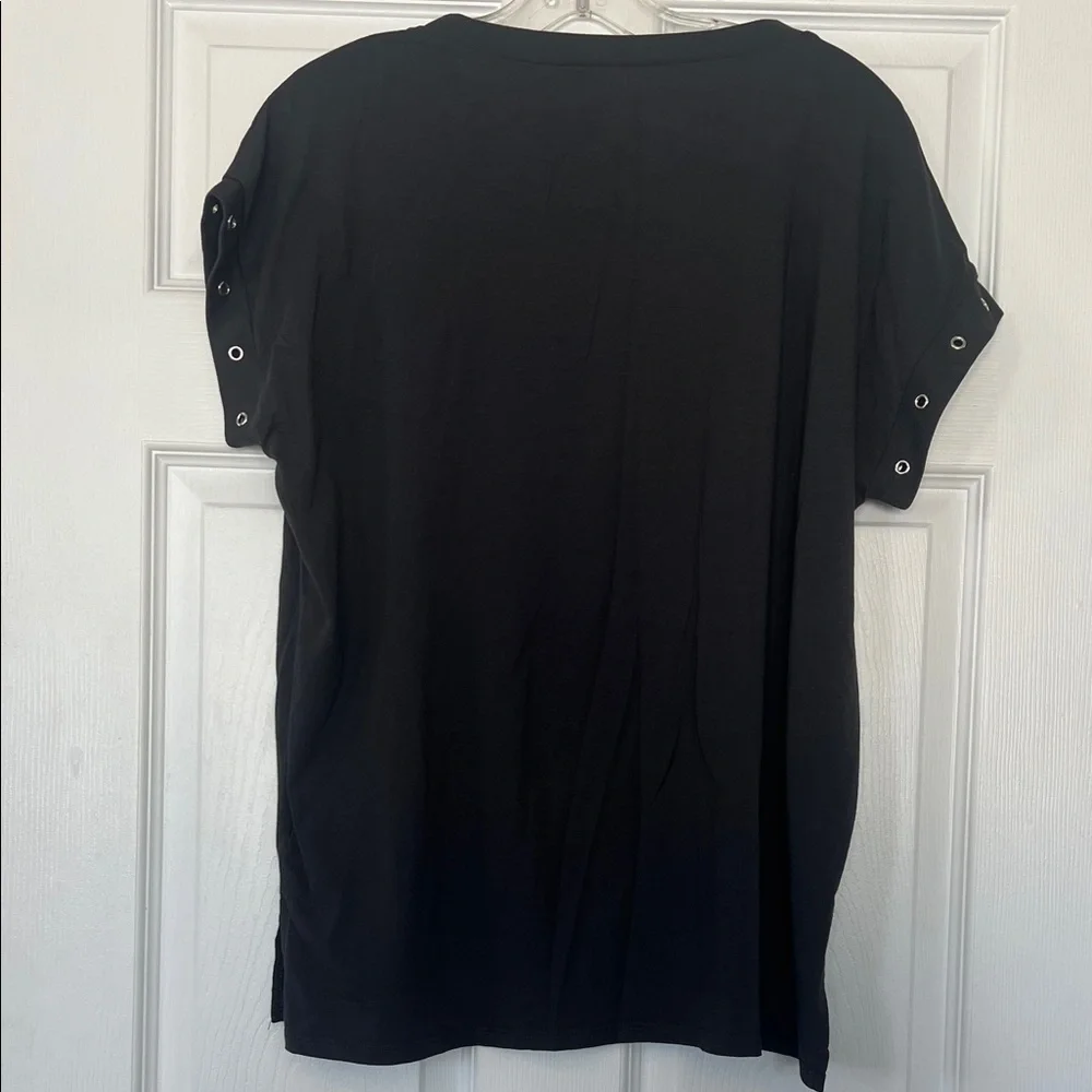Torrid Black Tee with Red Dancing Skeletons - Picture 5 of 6